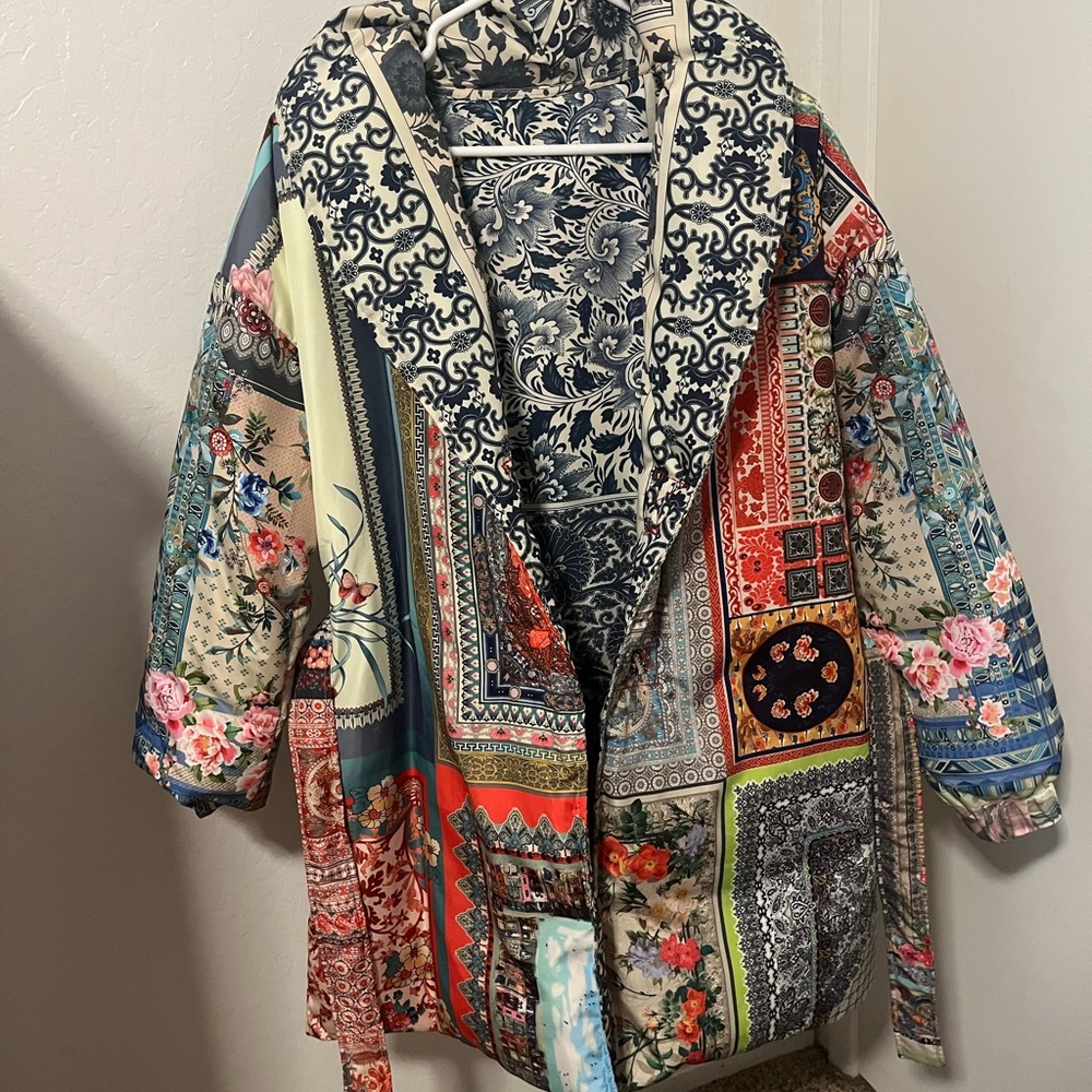 Johnny was reversible down parka jacket, excellent condition